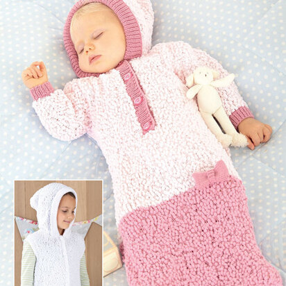 Sleeping Bag and Jacket in Sirdar Snuggly Bubbly DK and Snuggly DK - 4554 - Downloadable PDF