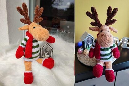 Crochet Pattern Large Forest Deer