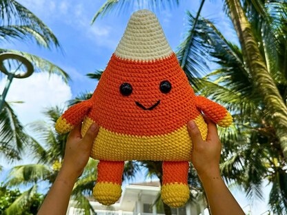 Candy Corn Pillow Crochet
