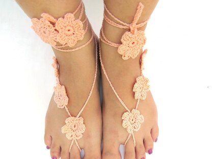 Flower barefoot sandals