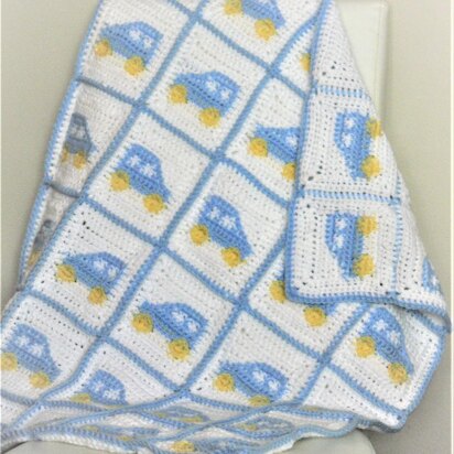 Crochet Baby Blanket Car Afghan Square