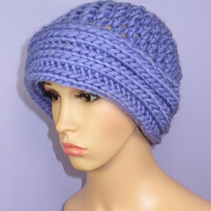 Super Chunky Rib Cuff Lace Beanie Hat