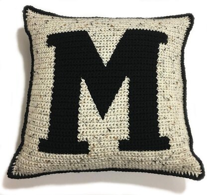 Letter Bold M Pillow