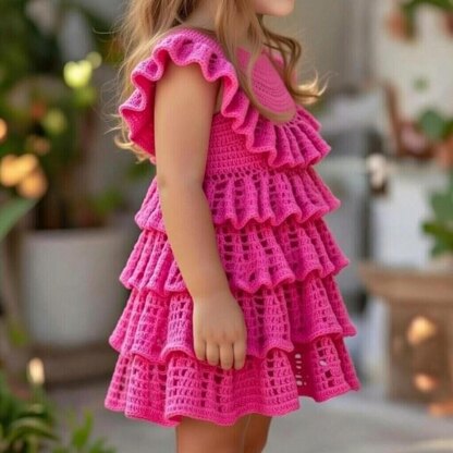 Crochet Baby Dress Pattern + Video Tutorial – Lacy Baby Girl Outfit, Preemie to Newborn Size PDF