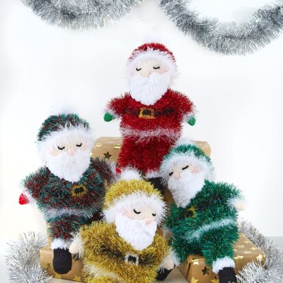 Santa Toys in King Cole Tinsel Chunky - 9163PDF - Downloadable PDF