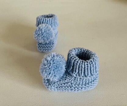 Baby Pompom Booties