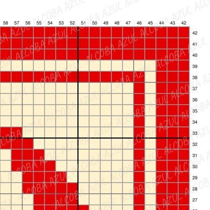 Bordered Cushion O Initial Letter Pillow Mini C2C Crochet Pattern ABC Name Bolster