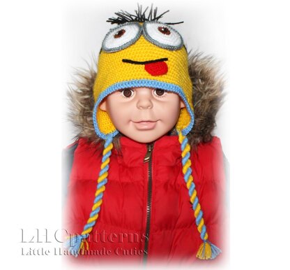 Minion Earflup Hat Crochet Pattern