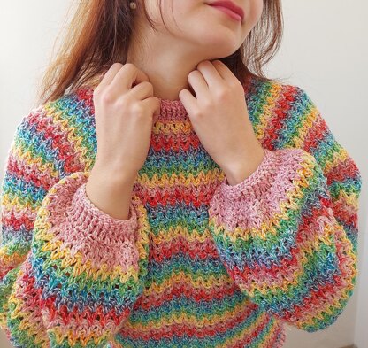 Rainbow prism sweater
