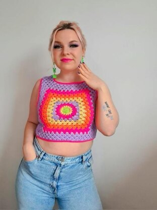 Women's Flower Embroidered Crochet Knitted Crop Top, Flower Crop Top, Crochet  Top, Summer Crop Top -  Canada