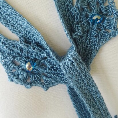 September crochet lariat scarf