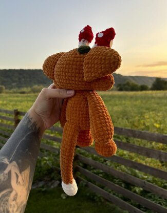Forest Mountain Monster | Crochet Pattern | Mysterious creature with mushrooms on its head
