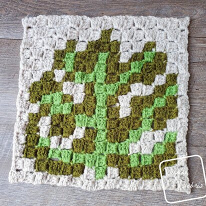 C2C Monstera Afghan Square