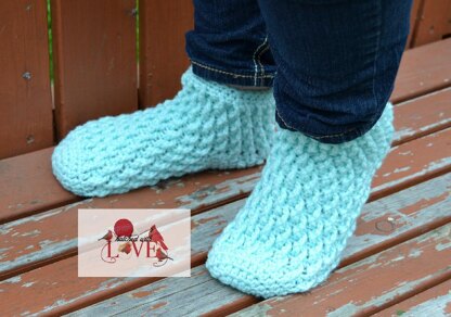 Women's Wavy Ripple Slipper Socks