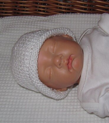 Preemie and Tiny Baby Roll Brim Beanie Hat