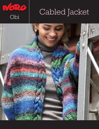 Cabled Jacket in Noro Obi