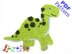 Dinosaur crochet applique pattern