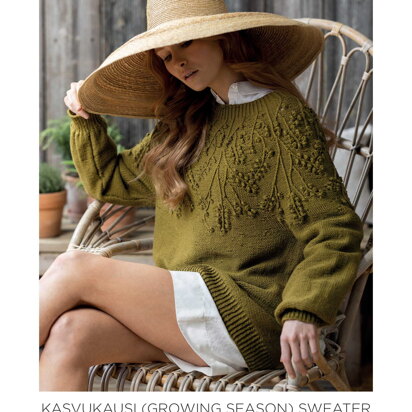 Kasvukausi (Growing Season) Sweater in Novita WoollyWood - Downloadable PDF
