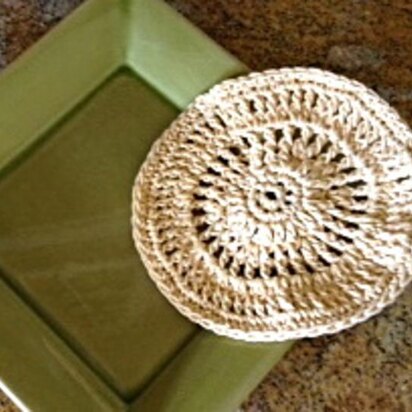 Sunny Round Dishcloth