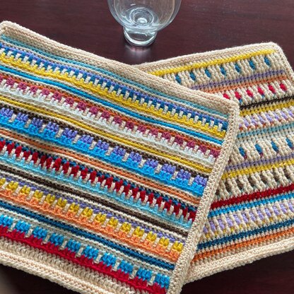 Reversible Rainbow Placemats