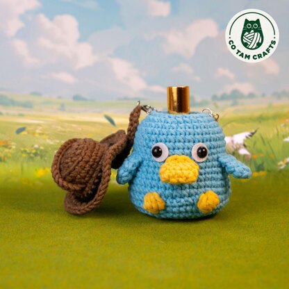 Perry the Platypus Lip Balm Keychain