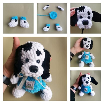 Charlie, the Dalmatian in Overalls