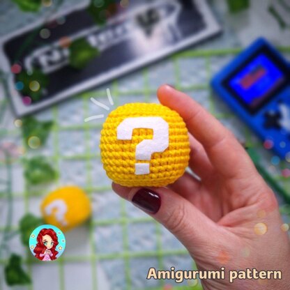 Question Block (from Mario Bros) amigurumi pattern