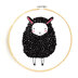 Moda Fabrics Gingiber Farm Charm Embroidery Sampler - Black Sheep - 10in x 10in