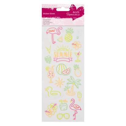 Papermania Neon Glitter Stickers - Summer Party