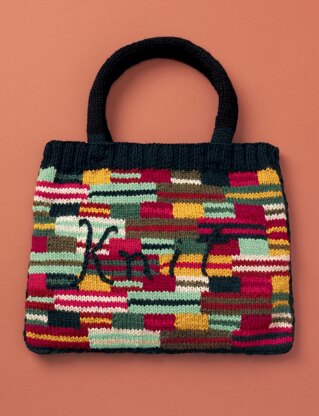 Crazy Stripes "Knit" Bag in Patons Classic Wool Worsted