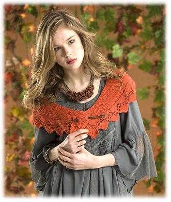 K550-Lace Leaf Shawlette