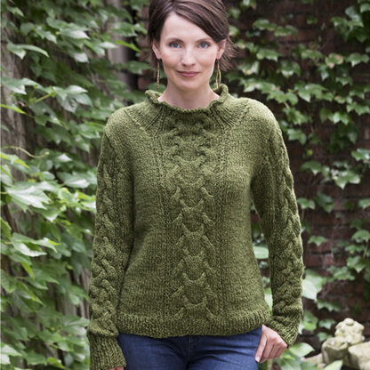 Lady Liberty Mock Turtleneck - Jumper Knitting Pattern for Women in Tahki Yarns Tucson