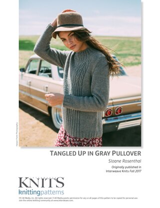 Tangled Up in Gray Pullover in Hudson Valley Fibers Hudson - Downloadable PDF
