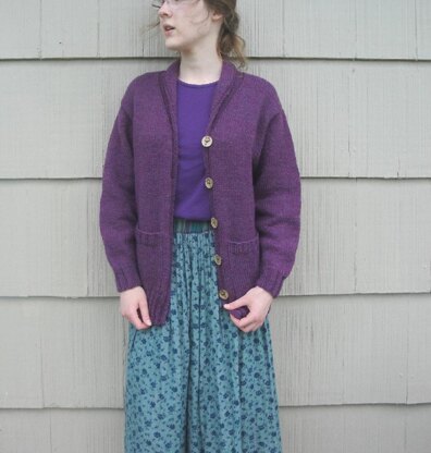 Mulberry Cardigan with Shawl Collar