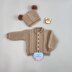 Martin Baby Cardigan  and Hat knitting pattern 18 inch chest size