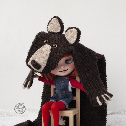 Bear rug (mat) for doll