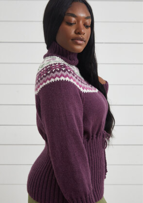 Apres Ski Sweater - Knitting Pattern for Women in Debbie Bliss Cashmerino DK by Debbie Bliss - DB407 - Downloadable PDF