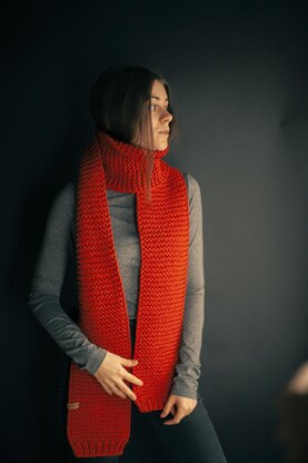 Classic long scarf - super easy knit scarf + VIDEO