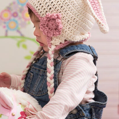 Sweet Bunny Hat in Red Heart Soft - LW4393EN - Downloadable PDF