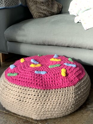 Sprinkle doughnut pouf