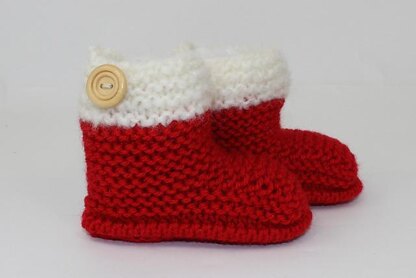 Chunky Baby Christmas Booties