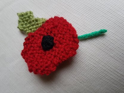 Traditional Knitted Poppy