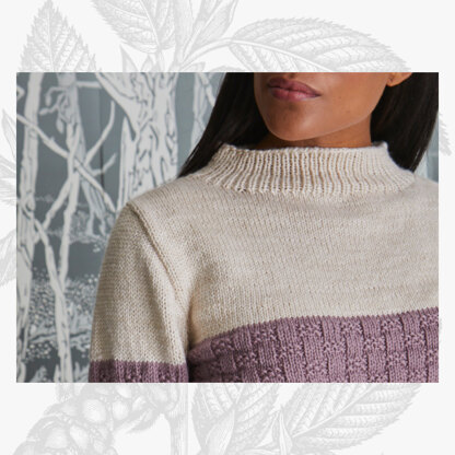 "Rosie Fitted Roll Neck" - Sweater Knitting Pattern For Women in Willow & Lark Ramble by Willow & Lark