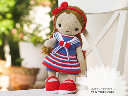 Knitting Pattern Doll Clothes, Outfit Betty for 40 cm doll