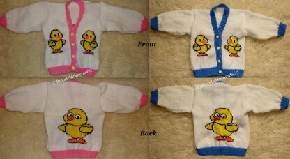 Cute Duck / Chick Cardigan for Baby / Toddler