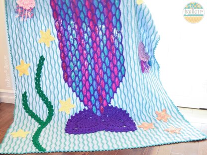 Mica the Mermaid and Jellyfish Blanket