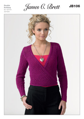 Ladies' Sweater in James C. Brett Twinkle DK - JB106