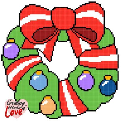 Christmas Wreath Stitch graphgan