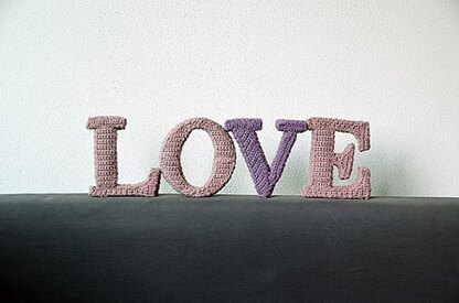 LOVE 3D letters, Letter Crochet Pattern, Alphabet Amigurumi