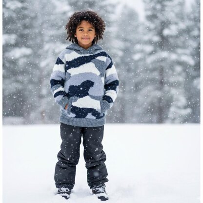 Camouflage Hoodie/hoody with hand-warmer pockets